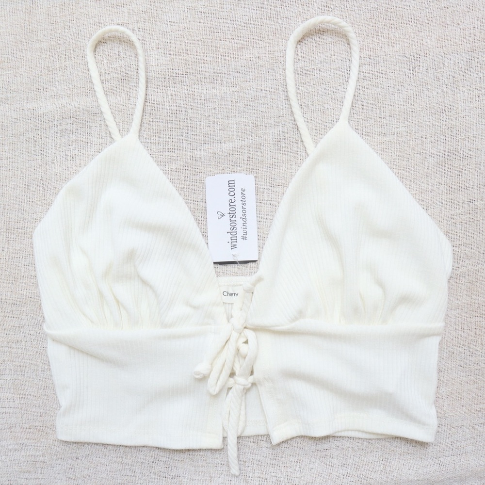 Windsor Cami Front Tie Crop Top NWT